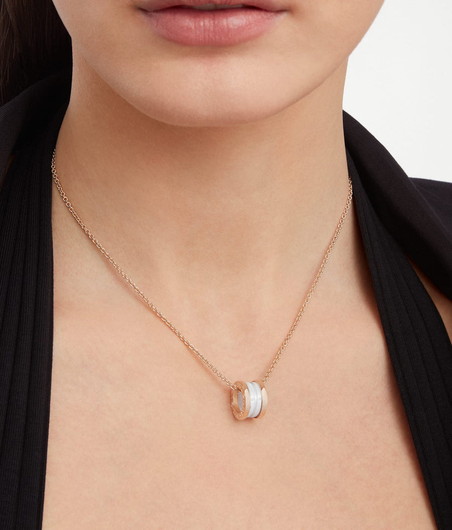 Bob Rollers Calista Rose Gold Pendant white Ceramic — real photo 3
