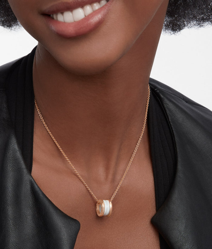 Bob Rollers Calista Rose Gold Pendant white Ceramic — real photo 4