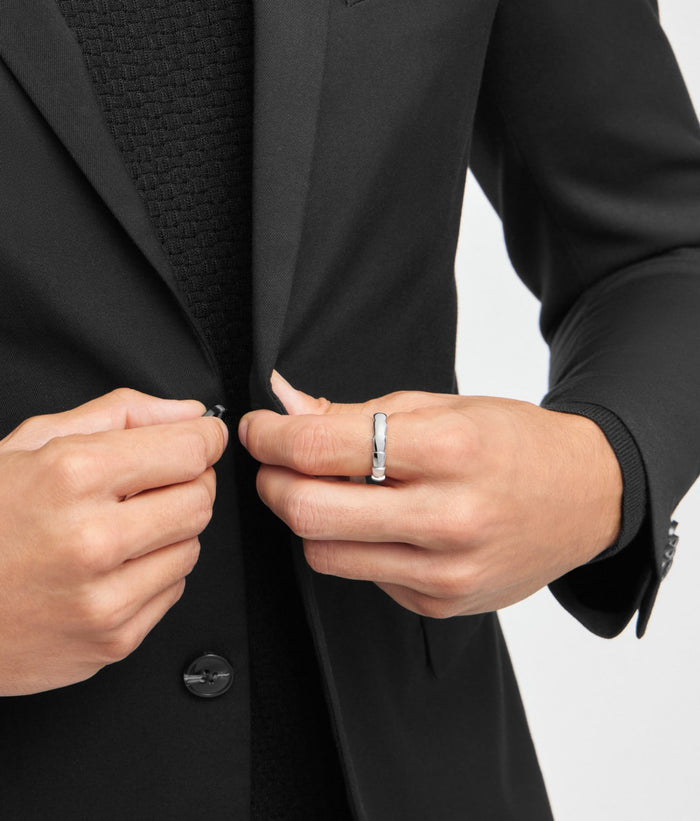 Bob Snake Orion Ring , Polished Modular Band | Yellow, Rose & White Gold — real photo 5