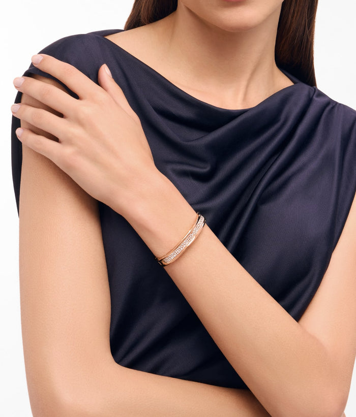 Bob Rollers Cordelia  Bracelet ,Moissanite,Large Model| Yellow, Rose & White Gold — real photo 5