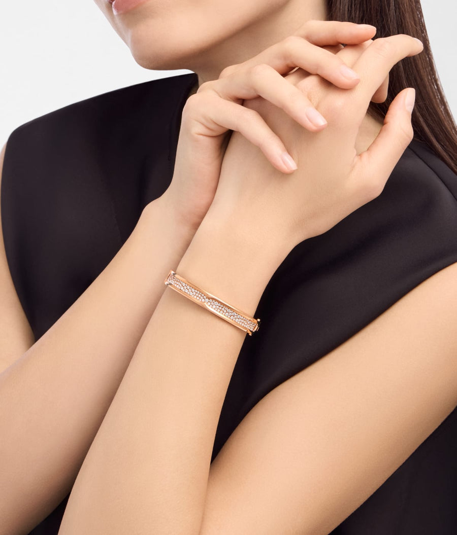 Bob Rollers Cordelia  Bracelet ,Moissanite,Large Model| Yellow, Rose & White Gold — real photo 3