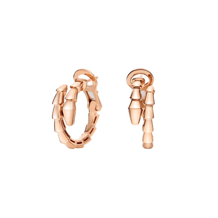 Bob Snake Giorno Triple-Coil Serpent Earrings in 14K Gold Finish — real photo 6