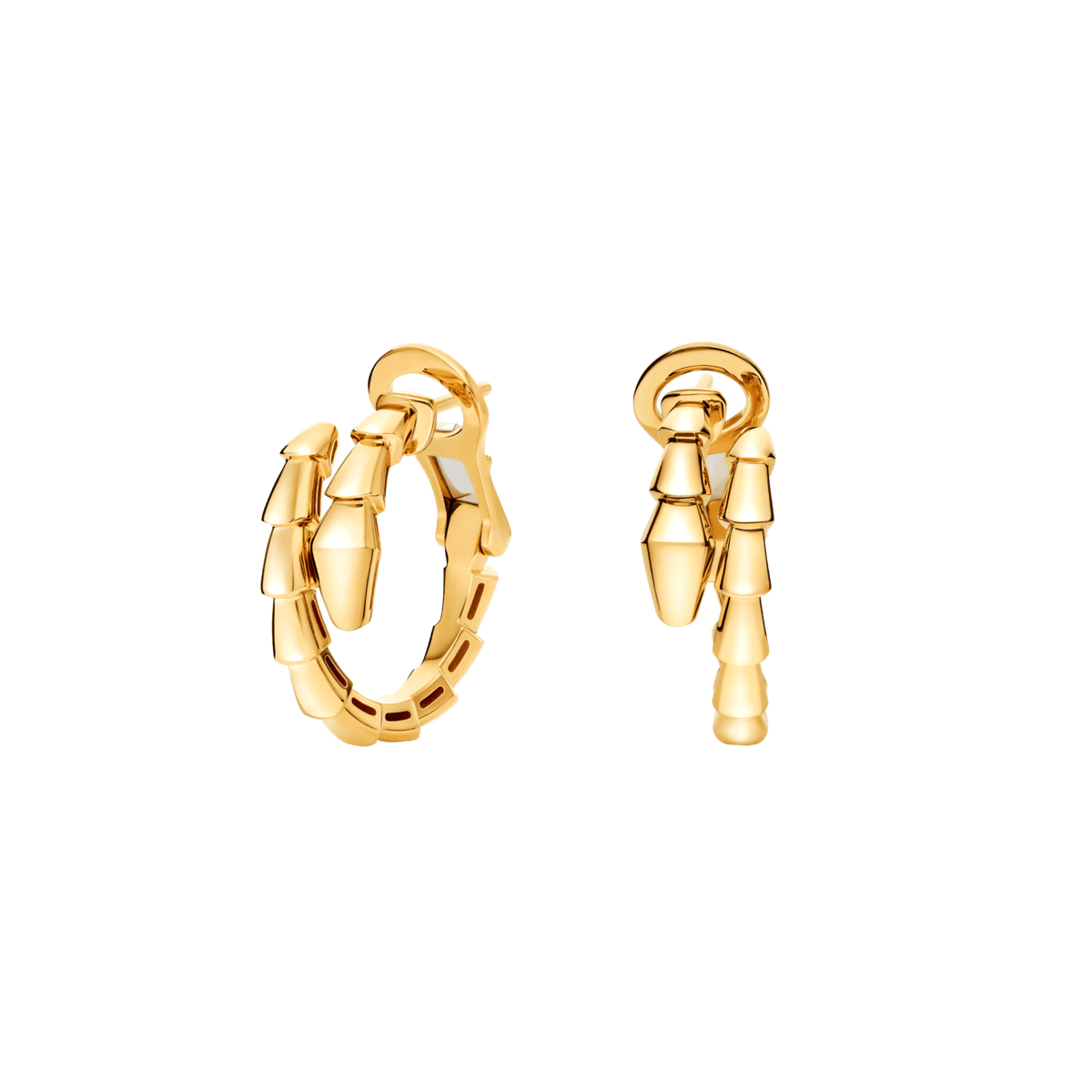 Bob Snake Giorno Triple-Coil Serpent Earrings in 14K Gold Finish — real photo 1