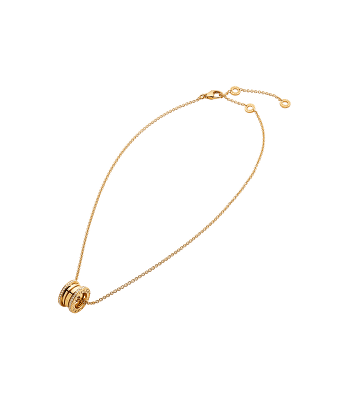 Bob Rollers Marlo Pendant ,Two-row Moissanite| Yellow, Rose & White Gold — real photo 5