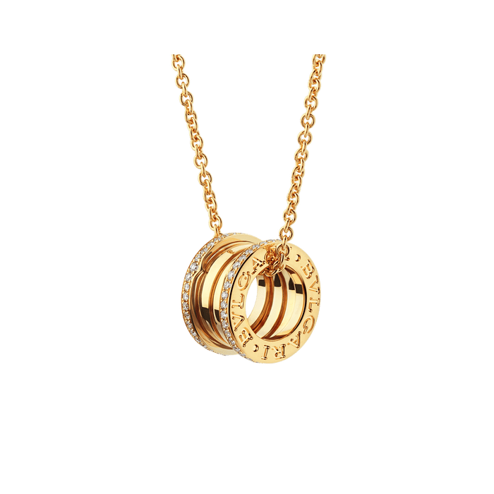 Bob Rollers Marlo Pendant ,Two-row Moissanite| Yellow, Rose & White Gold — real photo 6