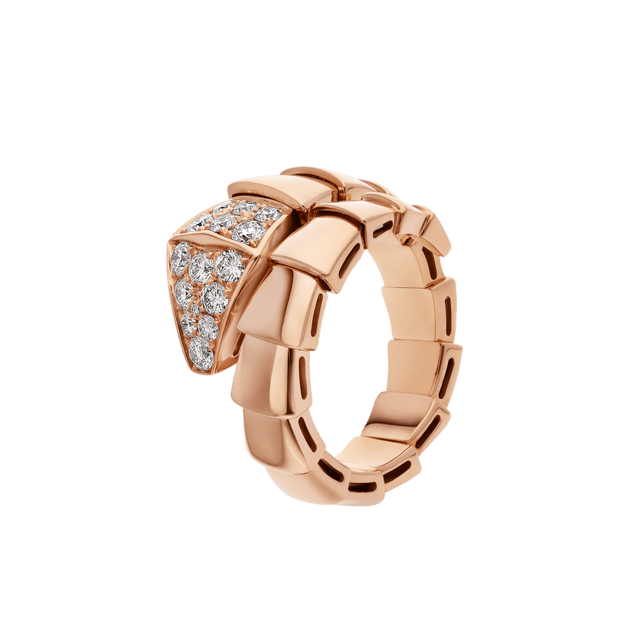 Bob Snake Lovato Coil Ring Moissanite Head — real photo 1