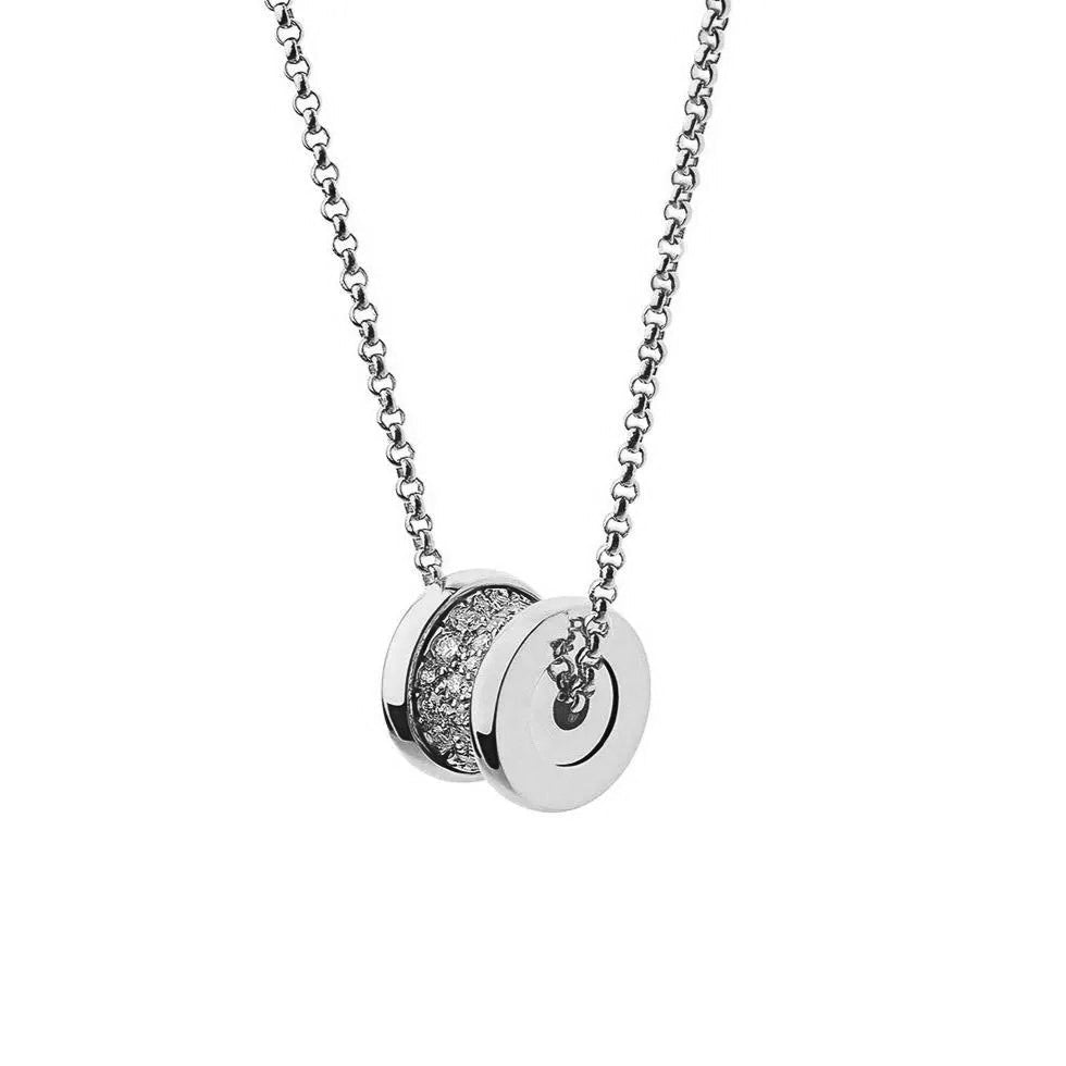 Bob Rollers Cordelia Necklace, pavé Moissanite| Yellow, Rose & White Gold — real photo 1