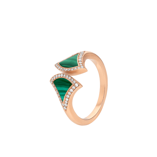 Bob Aeris Fan Essential  Ring, Rose Gold,Emerald — real photo 1