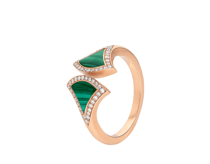 Bob Aeris Fan Essential  Ring, Rose Gold,Emerald — real photo 4