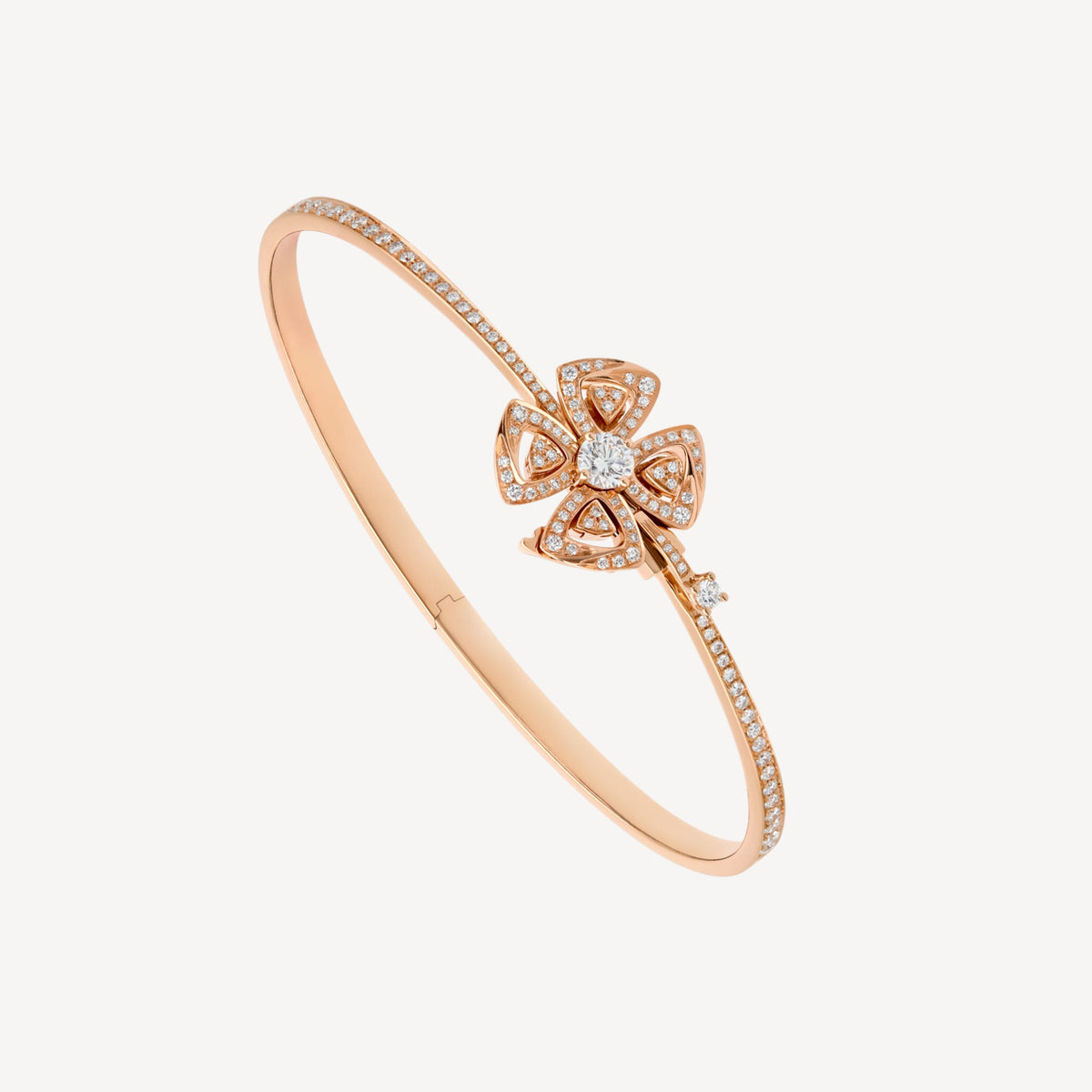 Bob Quatrefoil Rosalind Bracelet , Moissanite | Rose & White Gold — real photo 1