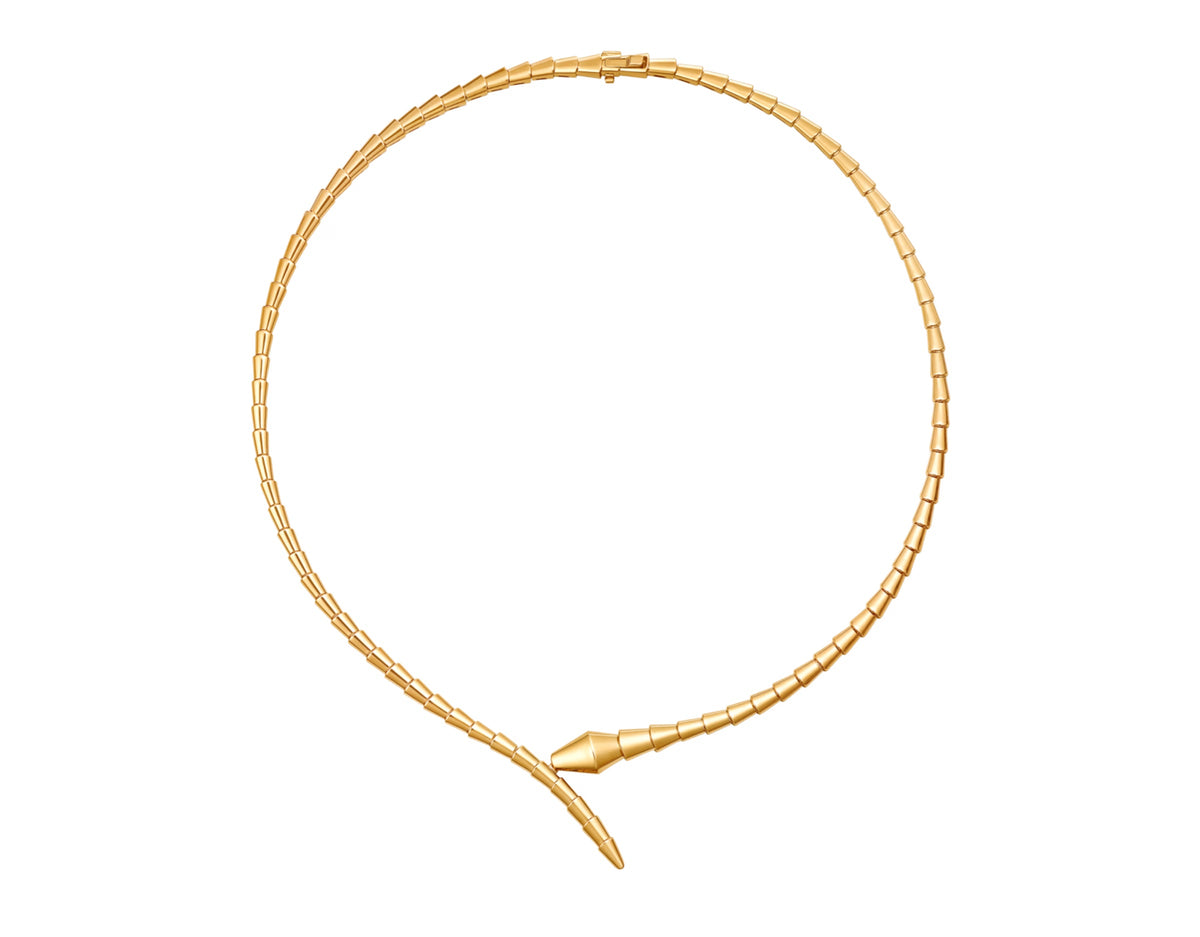 Bob Snake Giorno Necklace – Plain Finish | Yellow, Rose & White Gold — real photo 1