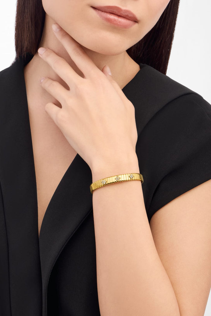 Bob Spirava Bracelet,Moissanite| Yellow, Rose & White Gold — real photo 4