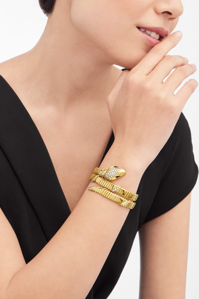Bob Spirava Bracelet, Yellow Gold, Moissanite & Onyx ,Custom — real photo 4