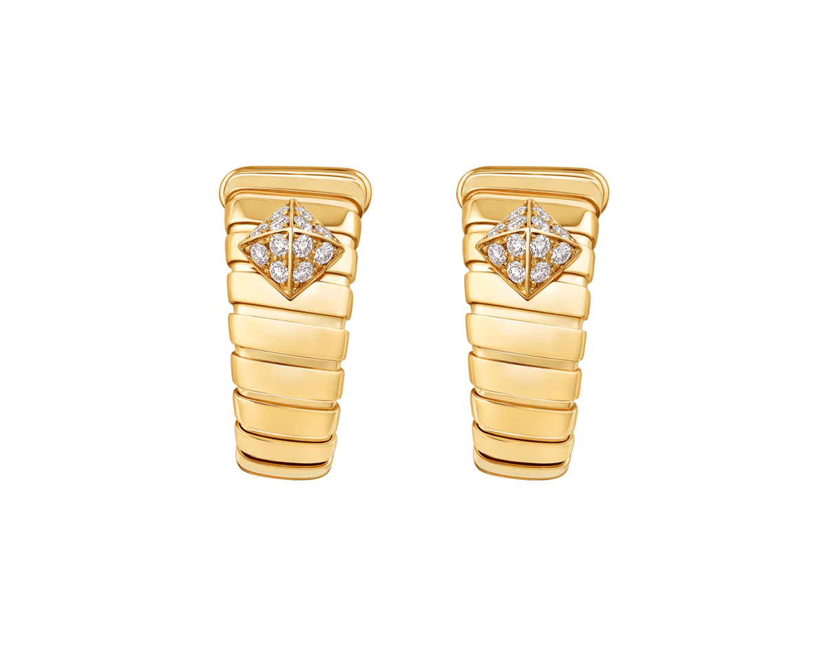 Bob Spirava Earrings, Yellow Gold, Moissanite — real photo 1