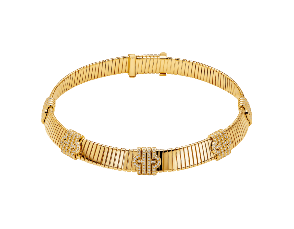 Bob Spirava Necklace, Yellow Gold, Geometric Totem — real photo 1