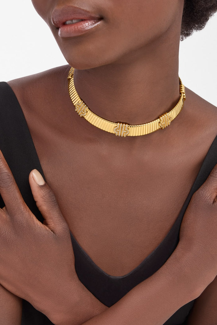 Bob Spirava Necklace, Yellow Gold, Geometric Totem — real photo 4