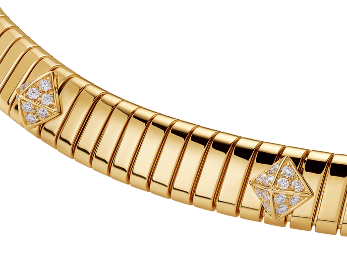 Bob Spirava Necklace, Yellow Gold, Moissanite — real photo 5