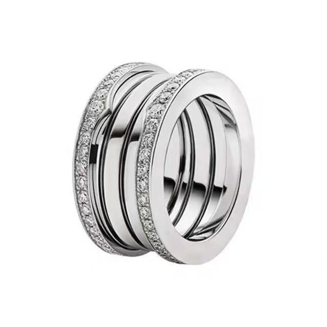 Bob Rollers Marlo Ring ,Two rows Moissanites| Rose & White Gold — real photo 5