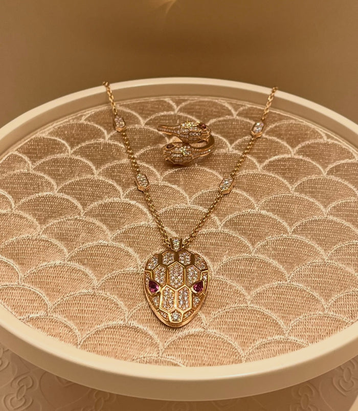 Bob Snake Giorno Triple-Coil Serpent Earrings in Gold Finish — real photo 6