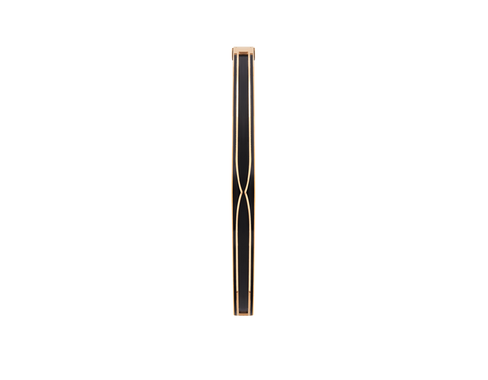 Bob Rollers Calista Rose Gold Cuff Bracelet Black Ceramic — real photo 5