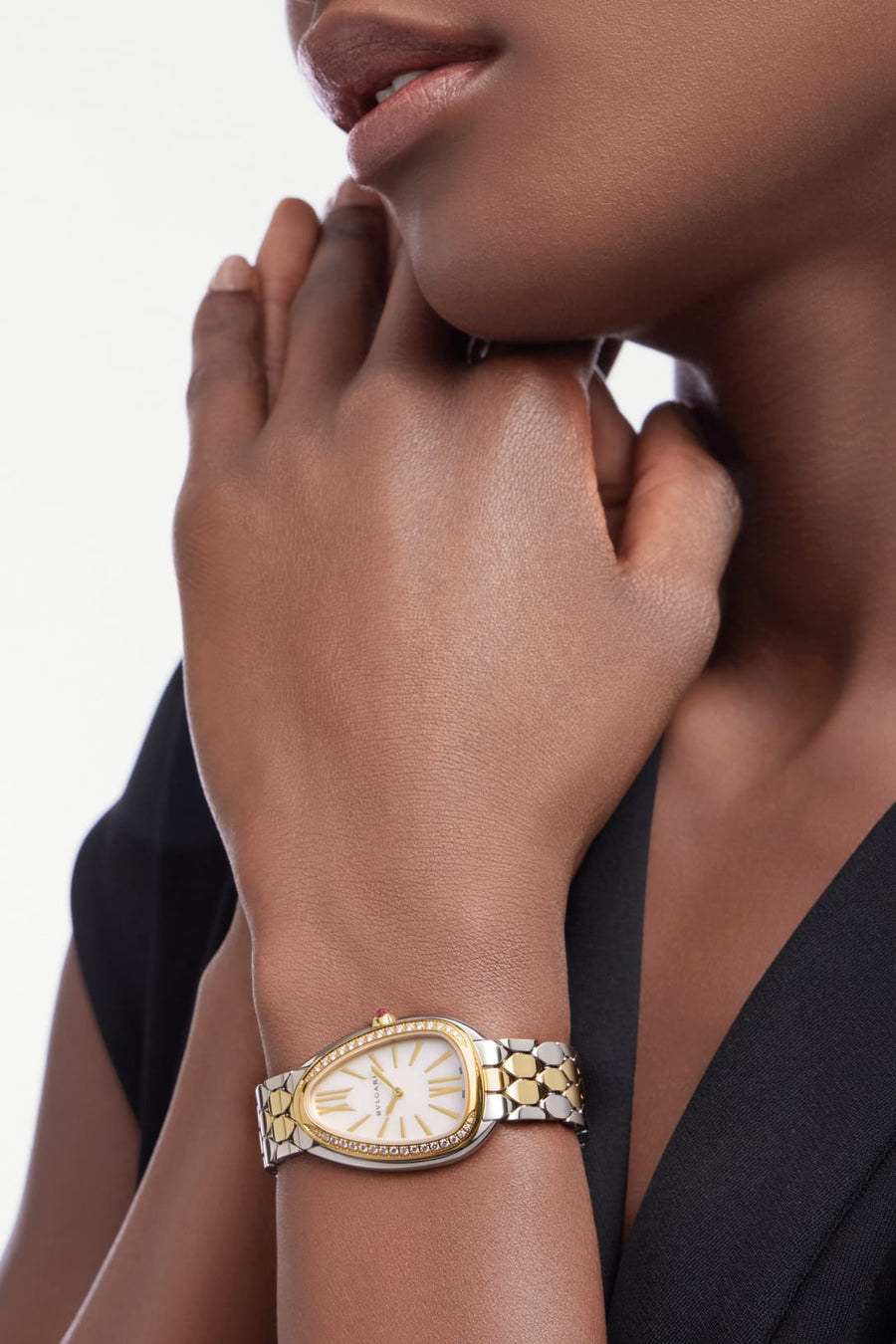 Bob Snake Soraya Yellow Gold Watch And Stainless Steel With Diamond-set Bezel — real photo 3