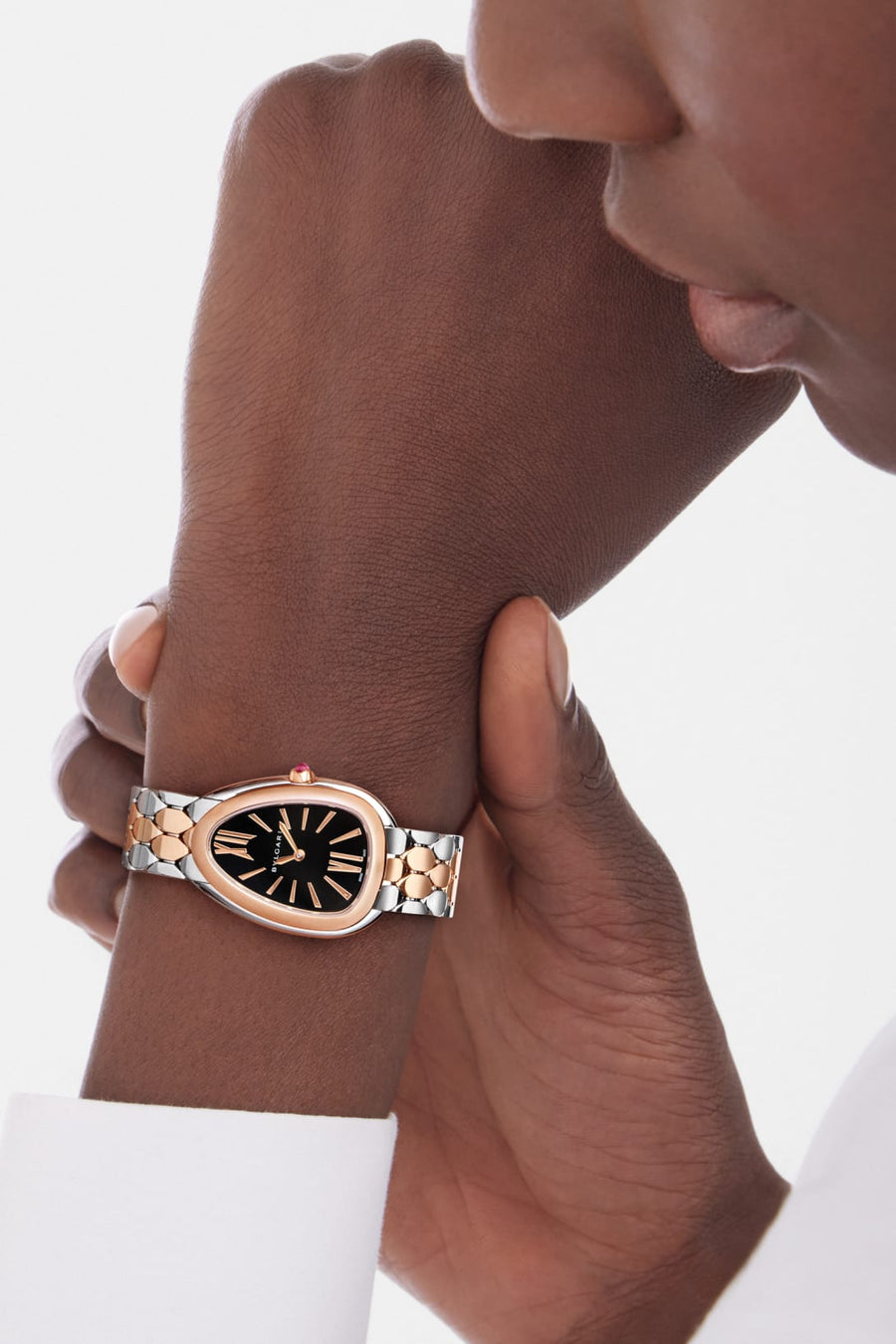 Bob Snake Soraya Rose Gold watch In Stainless Steel And With Black Lacquered Dial — real photo 3
