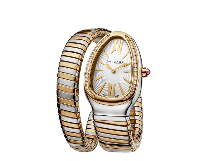 Bob Snake Chrono Yellow White Gold Watch Moissanite — real photo 6