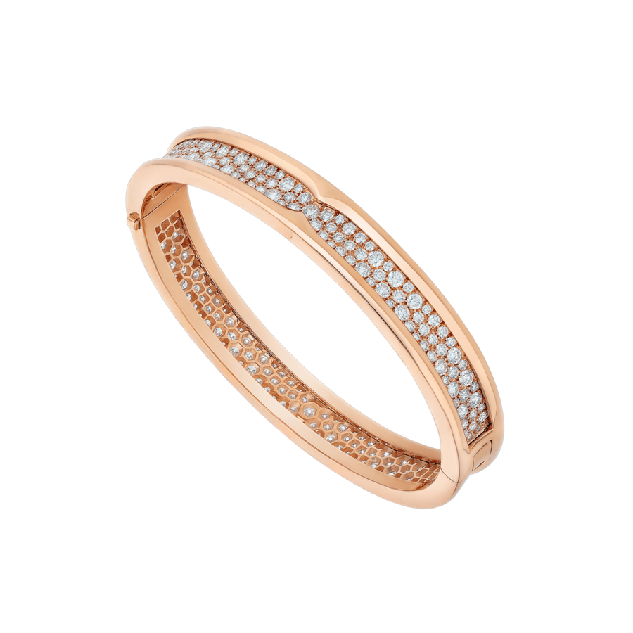 Bob Rollers Cordelia  Bracelet ,Moissanite,Large Model| Yellow, Rose & White Gold — real photo 2