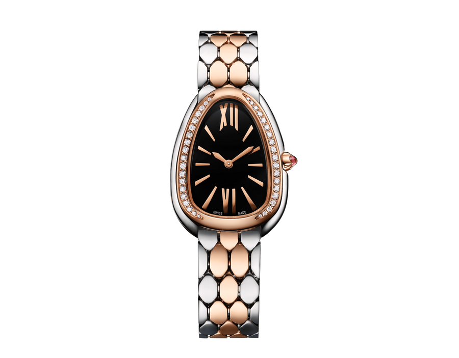 Bob Snake Soraya Rose Gold Watch Bezel Set With Brilliant-cut Diamonds Black Dial — real photo 2